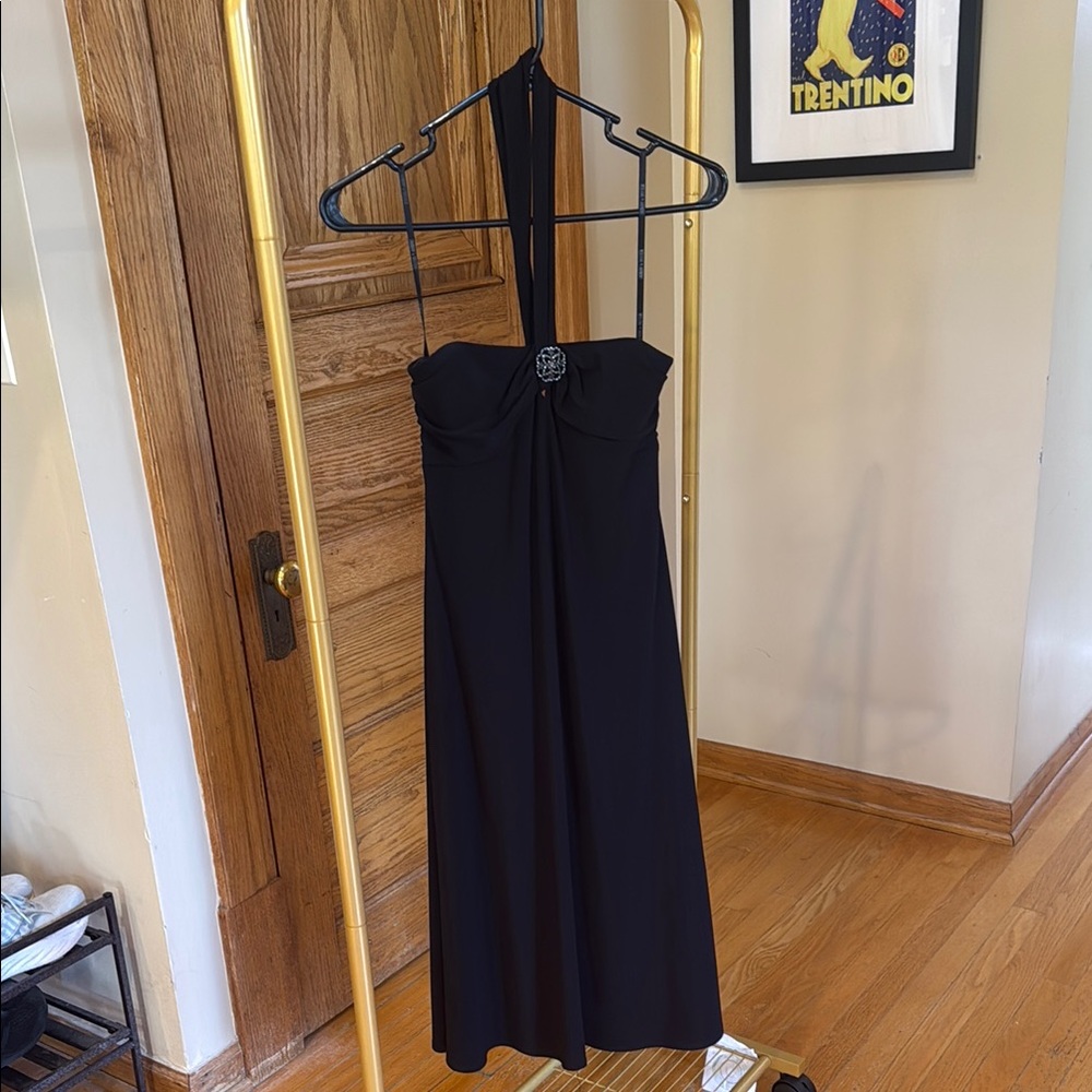 Laundry By Shelli Segal Black Halter Sundress